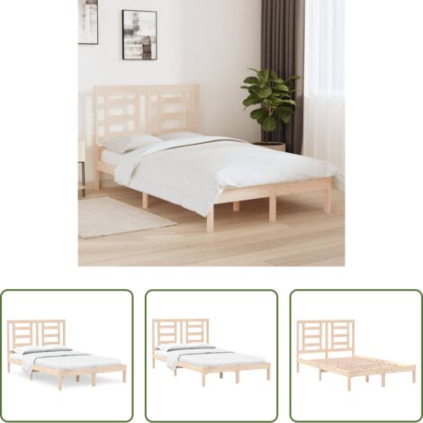 Estructura de cama -  Estructura de cama madera maciza 120x190 cm
