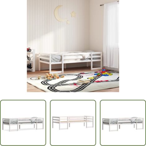 Estructura de cama -  Estructura de cama para niños madera de pino blanco 90x190 cm