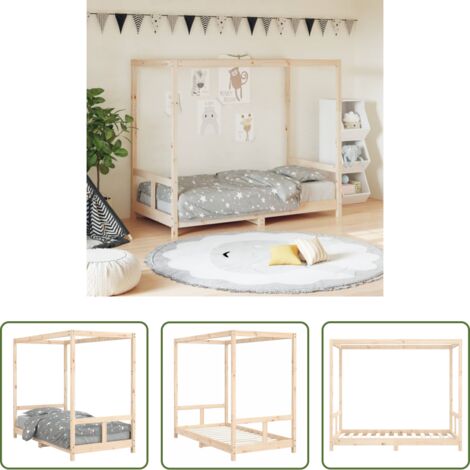 Estructura de cama -  Estructura de cama para niños madera maciza de pino 80x160 cm