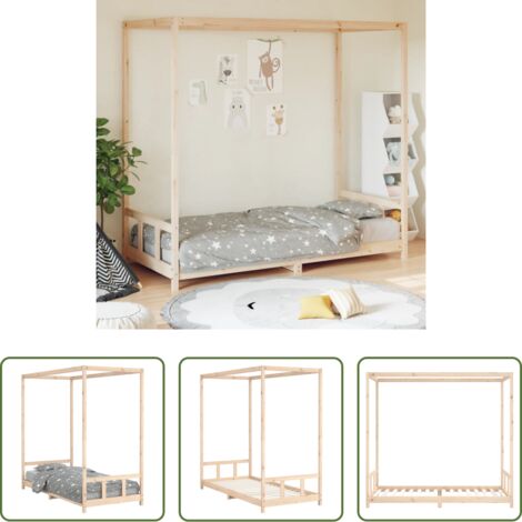 Estructura de cama -  Estructura de cama para niños madera maciza de pino 90x200 cm