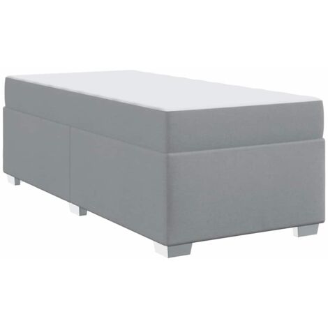Estructura de cama Gris claro 90 x 190 cm tela vidaXL