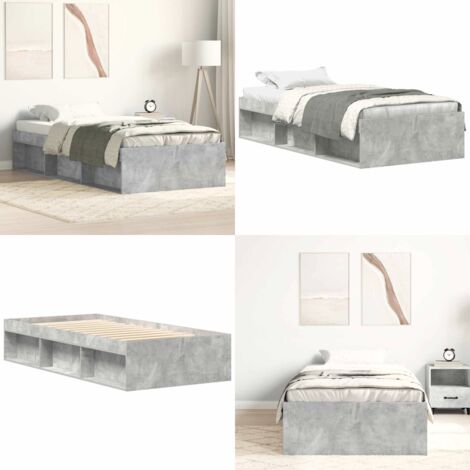 Estructura de cama gris hormigón 90x190 cm - Estructura de cama - Cama de invitados