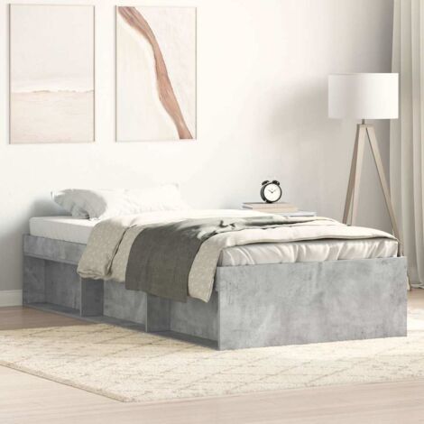 Estructura de cama gris hormigón 90x200 cm vidaXL