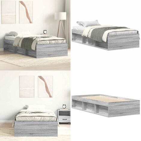 Estructura de cama gris Sonoma 90x200 cm - Estructura de cama - Cama de invitados