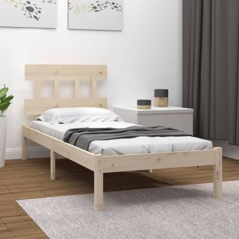 Estructura de cama individual madera maciza 90x200 cm vidaXL