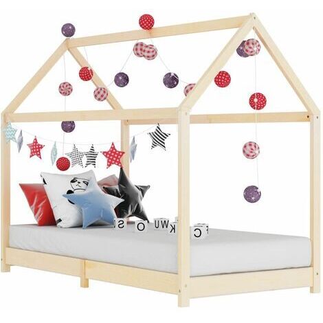 Estructura de cama infantil de madera maciza de pino 70x140 cm vidaXL