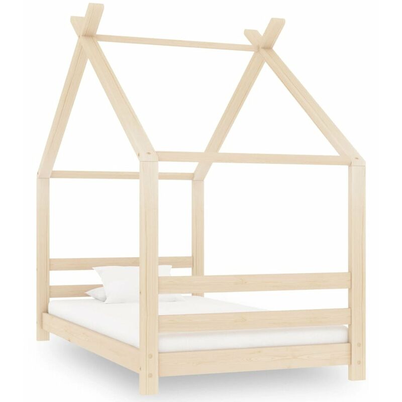 

Estructura de cama infantil de madera maciza de pino 80x160 cm