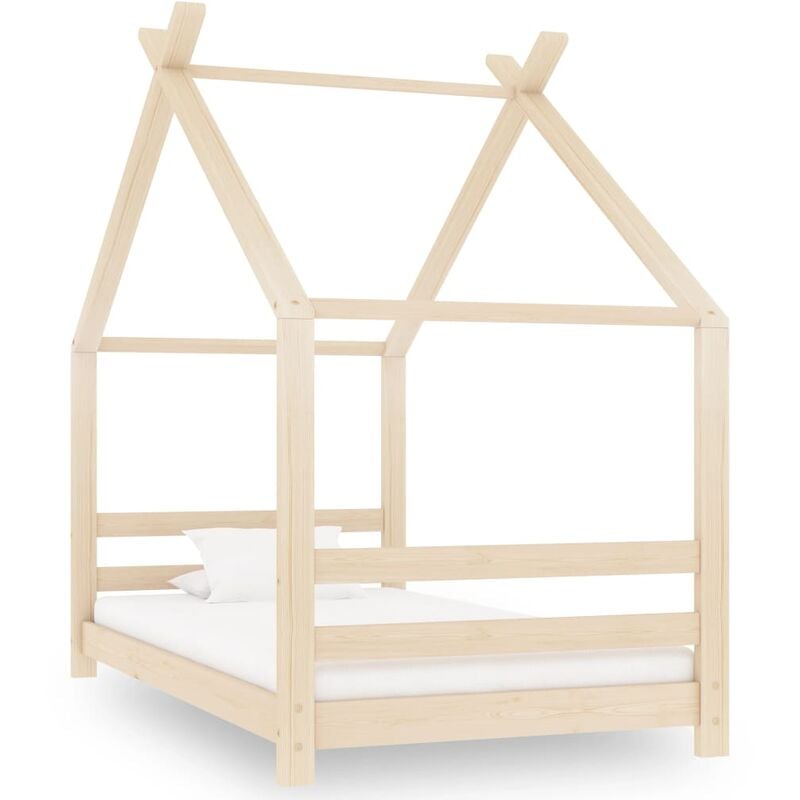 

Estructura de cama infantil de madera maciza de pino 80x160 cm