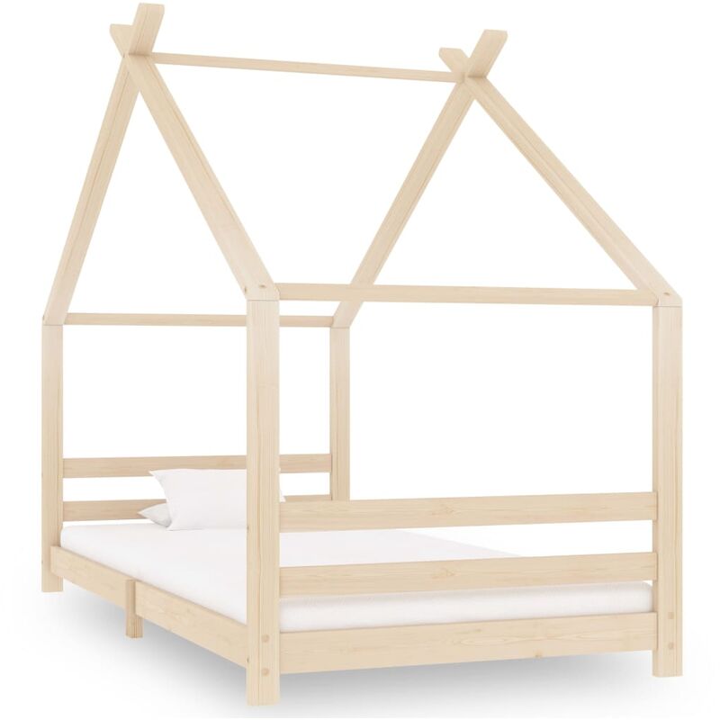

Estructura de cama infantil de madera maciza de pino 90x200 cm