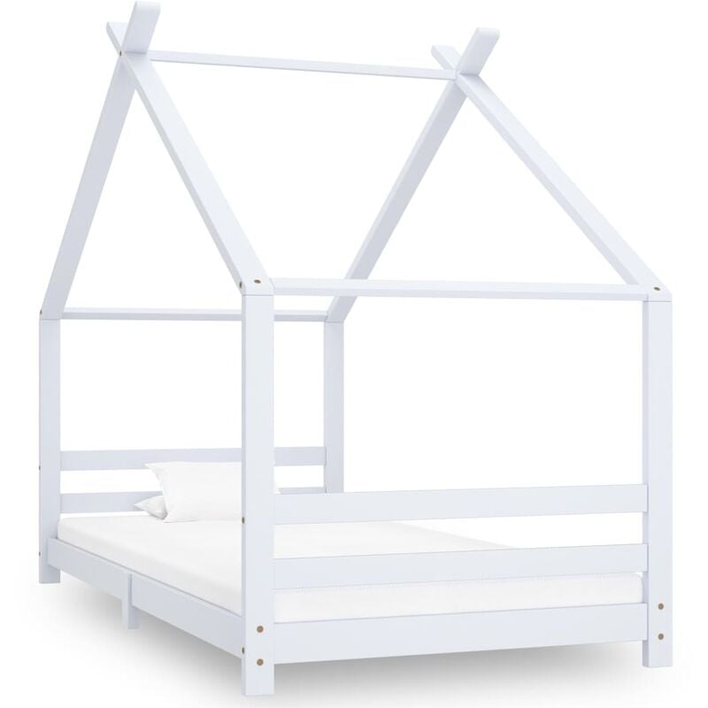 

Estructura de cama infantil madera maciza pino blanco 90x200 cm