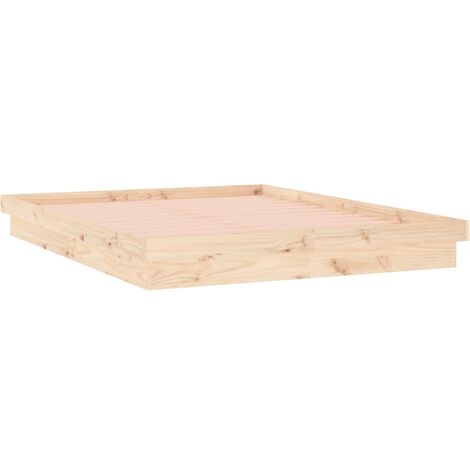 Estructura de cama LED sin colchón madera maciza 160x200 cm vidaXL