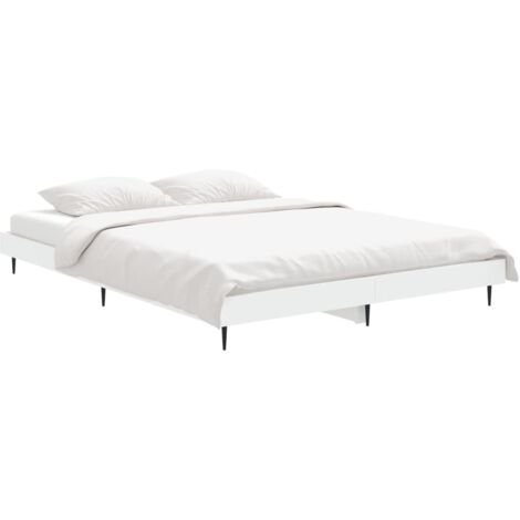 Estructura de cama madera de ingeniería blanca 140x190 cm vidaXL