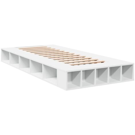 Estructura de cama madera de ingeniería blanca 90x190 cm vidaXL