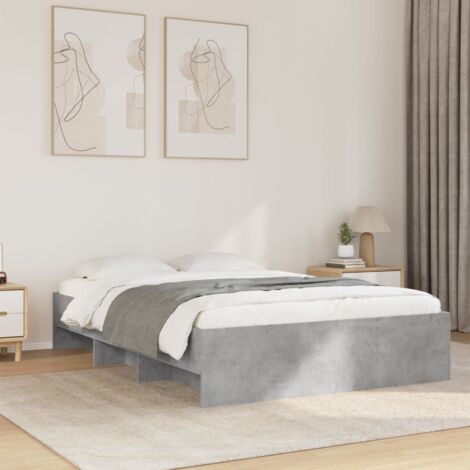Estructura de cama madera de ingeniería gris hormigón 120x200cm