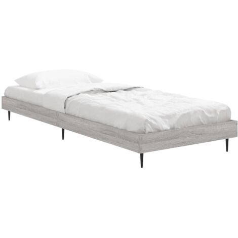 Estructura de cama madera de ingeniería gris Sonoma 75x190 cm vidaXL