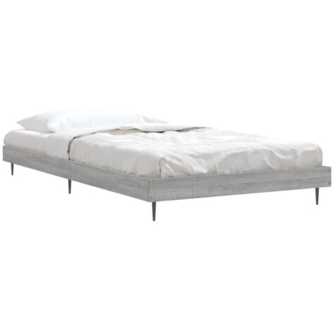 Estructura de cama madera de ingeniería gris Sonoma 90x190 cm vidaXL