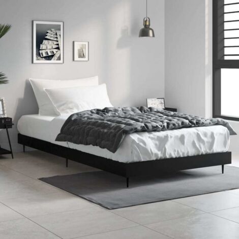 Estructura de cama madera de ingeniería negra 90x190 cm vidaXL