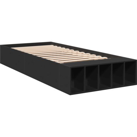 Estructura de cama madera de ingeniería negra 90x190 cm vidaXL