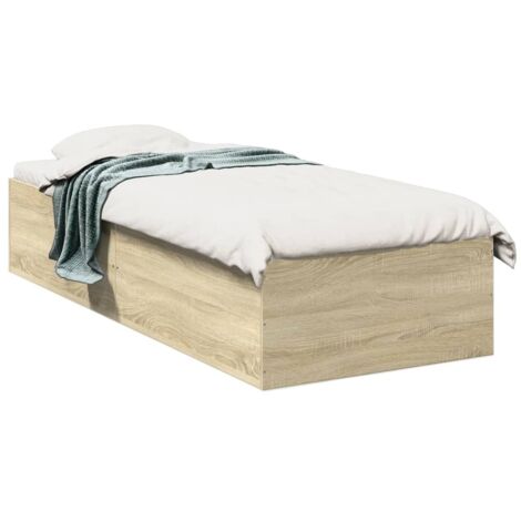 Estructura de cama madera de ingeniería roble Sonoma 90x190 cm vidaXL