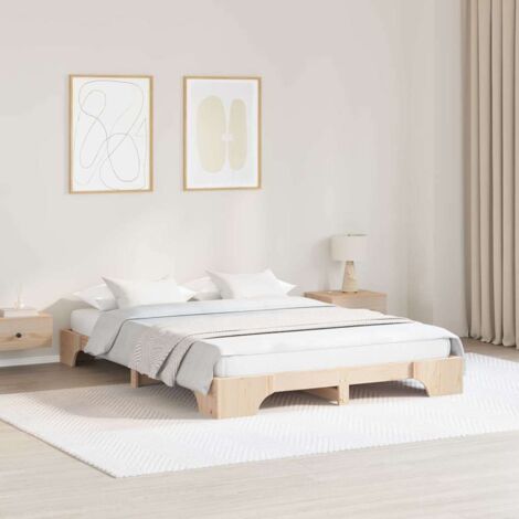 Estructura de cama Madera de pino macizo 150 x 200 cm