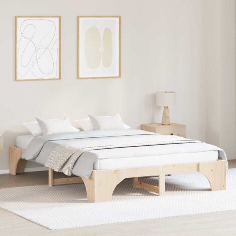 Estructura de cama Madera de pino macizo 150 x 200 cm