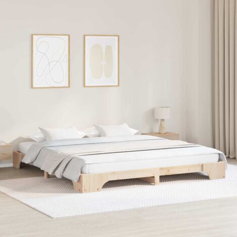 Estructura de cama Madera de pino macizo 200 x 200 cm