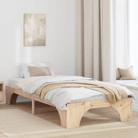 Estructura de cama Madera de pino macizo 75 x 190 cm