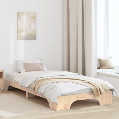 Estructura de cama Madera de pino macizo 90 x 200 cm