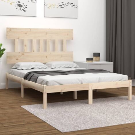 Estructura de cama madera maciza 120x190 cm vidaXL