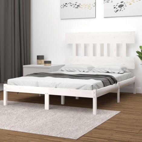 Estructura de cama madera maciza  200x200 cm