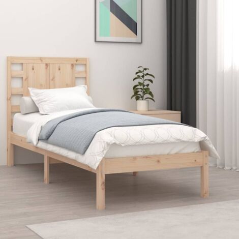 Estructura de cama madera maciza 90x190 cm vidaXL