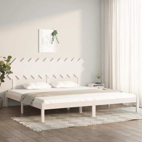 Estructura de cama madera maciza blanco 200x200 cm vidaXL