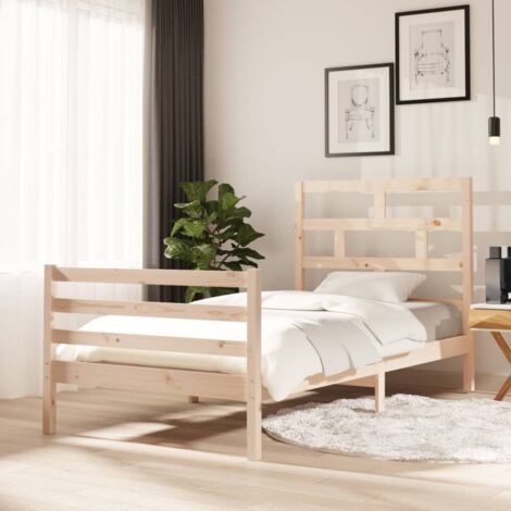 Estructura de cama madera maciza de pino 100x200 cm vidaXL