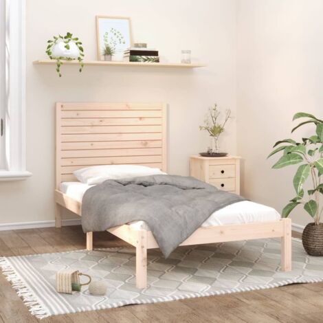 Estructura de cama madera maciza de pino 90x200 cm vidaXL