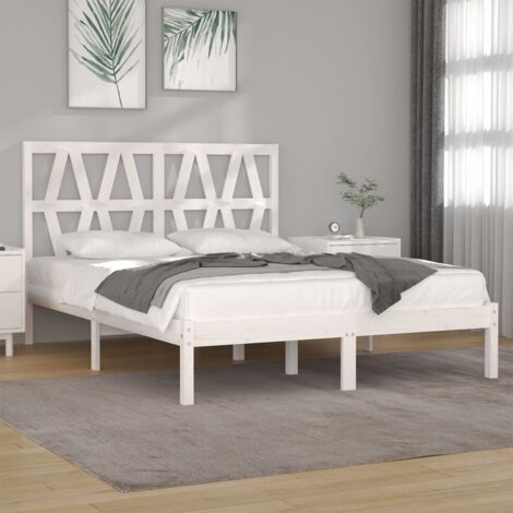 Estructura de cama madera maciza de pino blanco 120x200 cm vidaXL