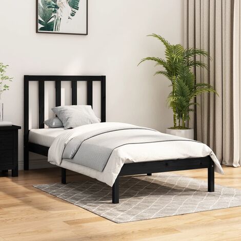 Cama Moderno Estructura de Cama para adulto madera maciza pino doble 135x190  cm ES39983A