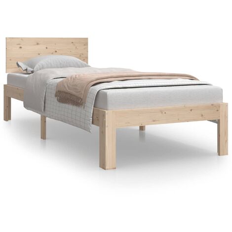 Estructura de cama madera maciza Multicolor Multitalla Dormitorio