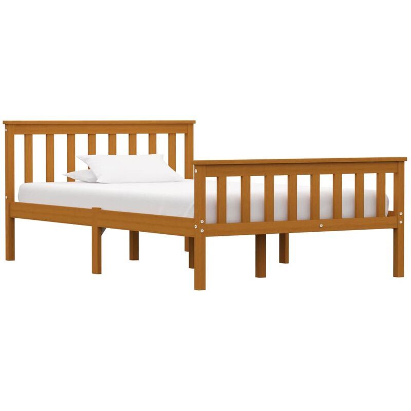 

Estructura de cama madera maciza pino marrón miel 120x200 cm