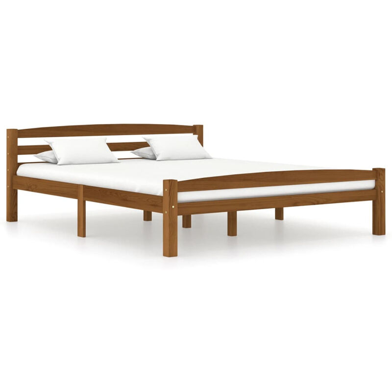 

Estructura de cama madera maciza pino marron miel 160x200 cm