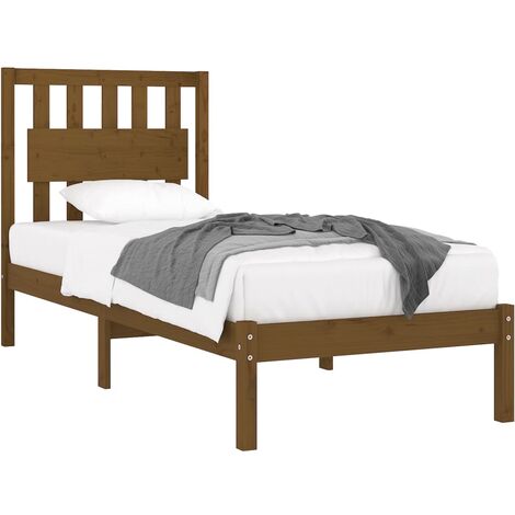 vidaXL Estructura de Cama Madera Maciza Pino Dormitorio Multicolor Multitalle