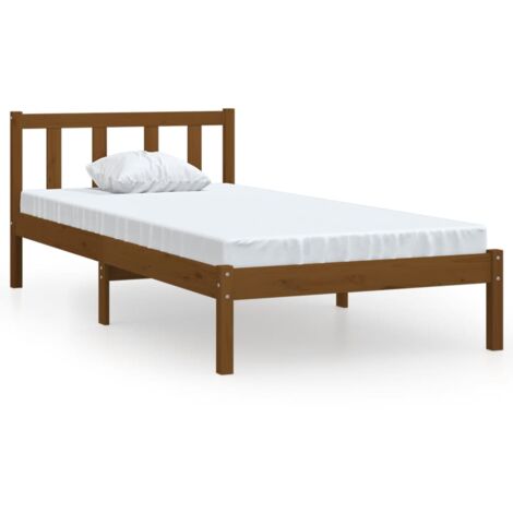 Estructura de cama madera maciza pino Multicolor Multitalla Dormitorio