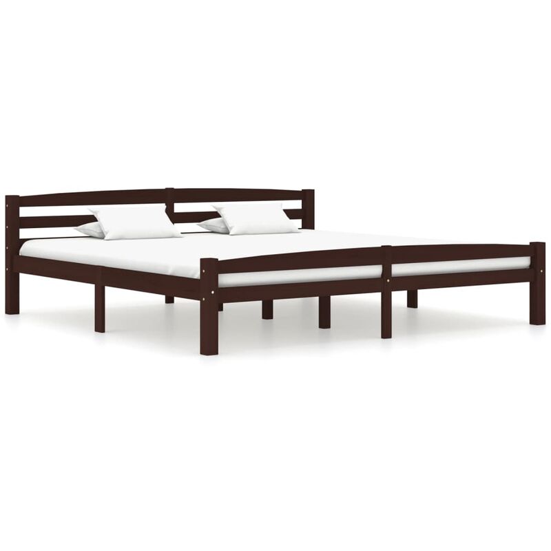 

Estructura de cama madera maciza pino marrón oscuro 180x200 cm