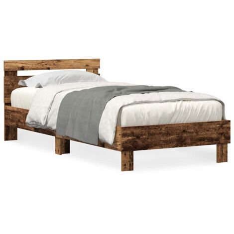 Estructura de cama Madera vieja 90 x 190 cm vidaXL