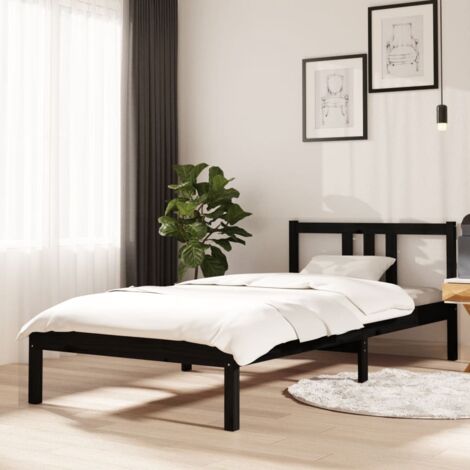 Estructura de cama Marco de Cama Somier de Cama con cajones negro 120x190  cm SDV620875 MaisonChic