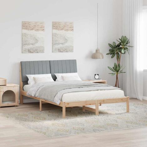Estructura de cama Marrón 135 x 190 cm Madera de pino macizo