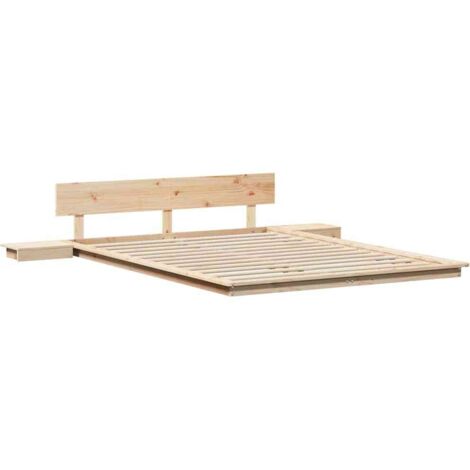 Estructura de cama Marrón 150 x 200 cm Madera