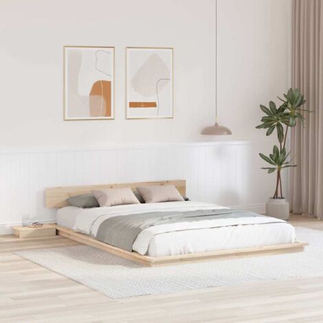 Estructura de cama Marrón 150 x 200 cm Madera