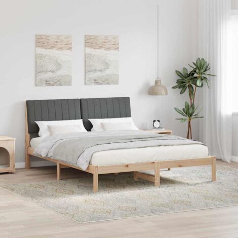 Estructura de cama Marrón 150 x 200 cm Madera de pino macizo