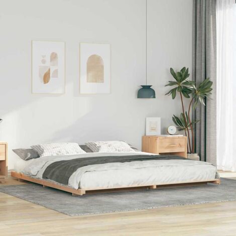 Estructura de cama Marrón 180 x 220 cm Madera maciza de pino