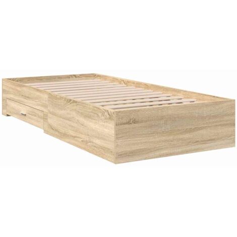 Estructura de cama Marrón 90 x 190 cm Madera contrachapada vidaXL